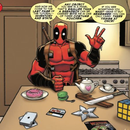 Deadpool waving his hand